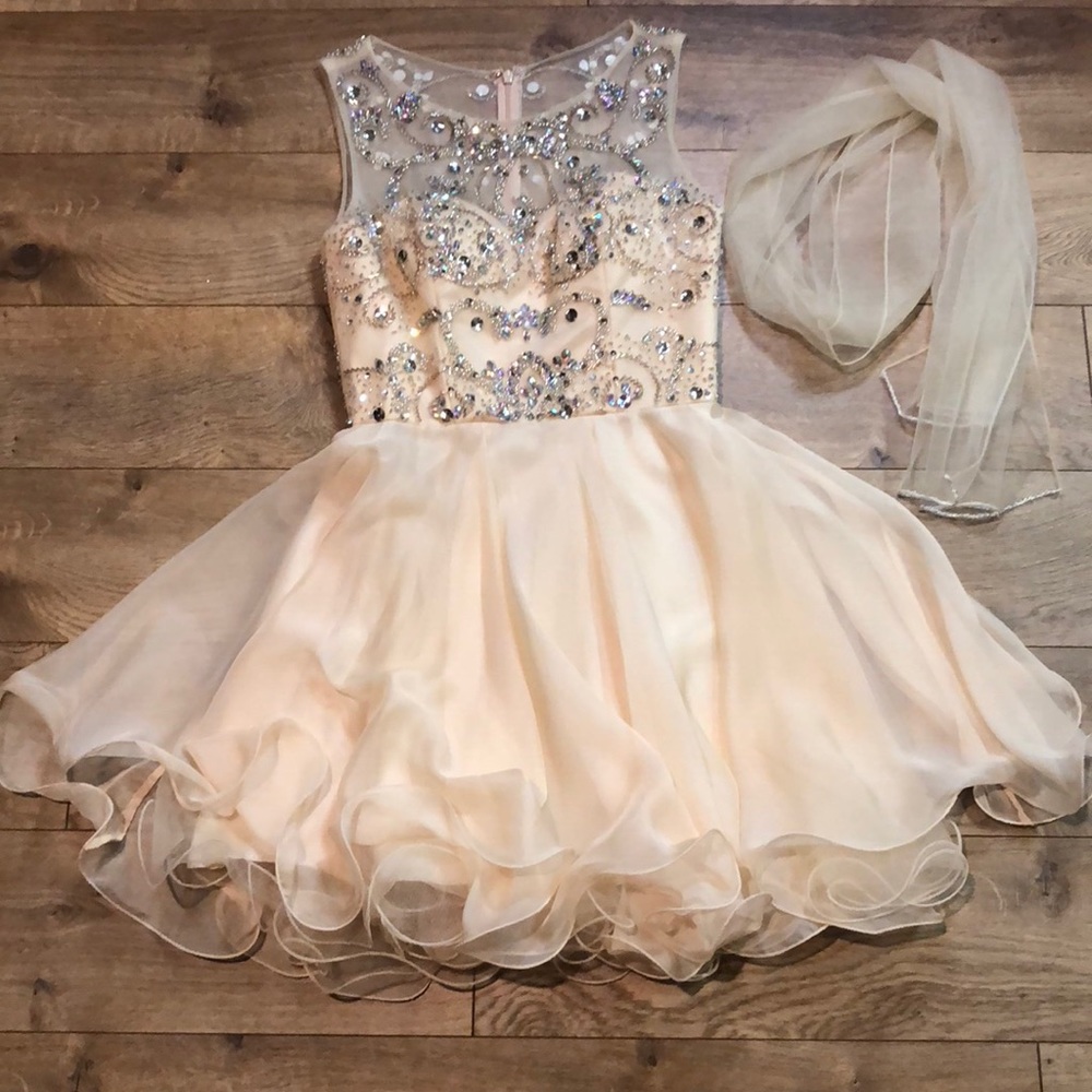Gemmed Prom Dress